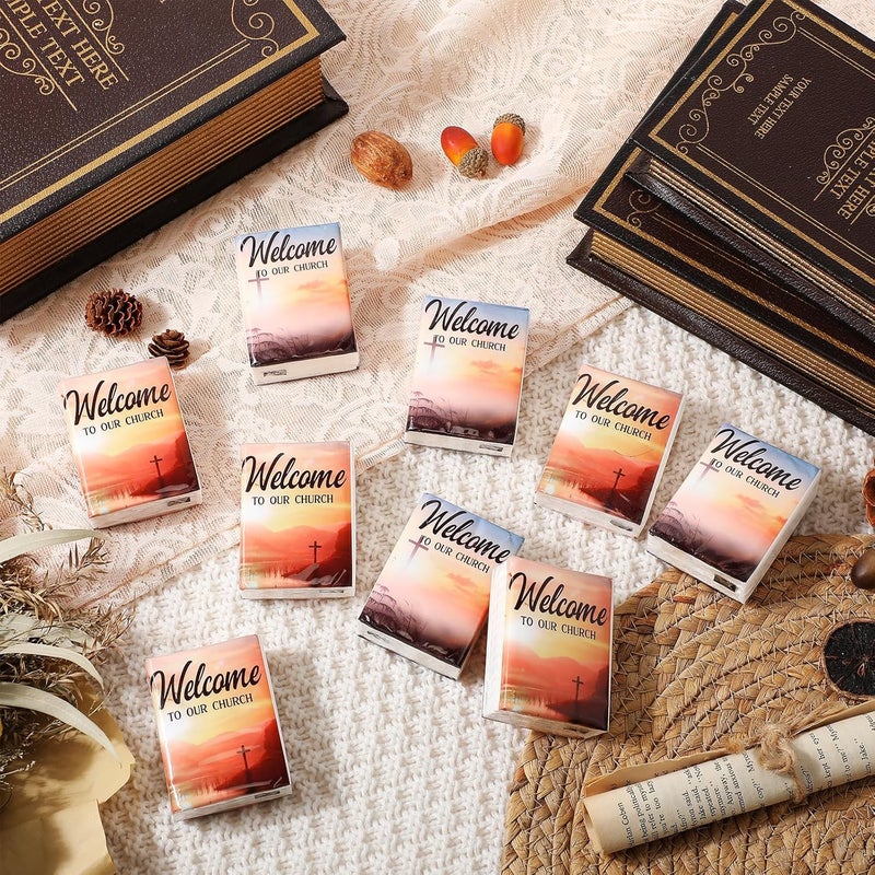 Glenmal 100 Pack Christian Tissues Welcome to Our Church Facial Tissues Individual Packs Mini Pocket Paper Towels Travel Size Bulk for Wedding Travelling Homeless, 3 Ply 8 Sheets Per Pack - Image 4